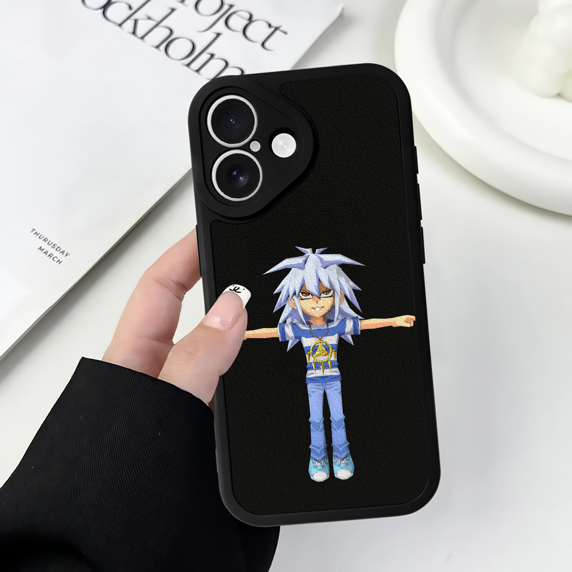 遊☆戯☆王 Yu-Gi-Oh! 【iPhone 16シリーズ対応】シリコンスマホケース（レザー調） 材質：シリコン